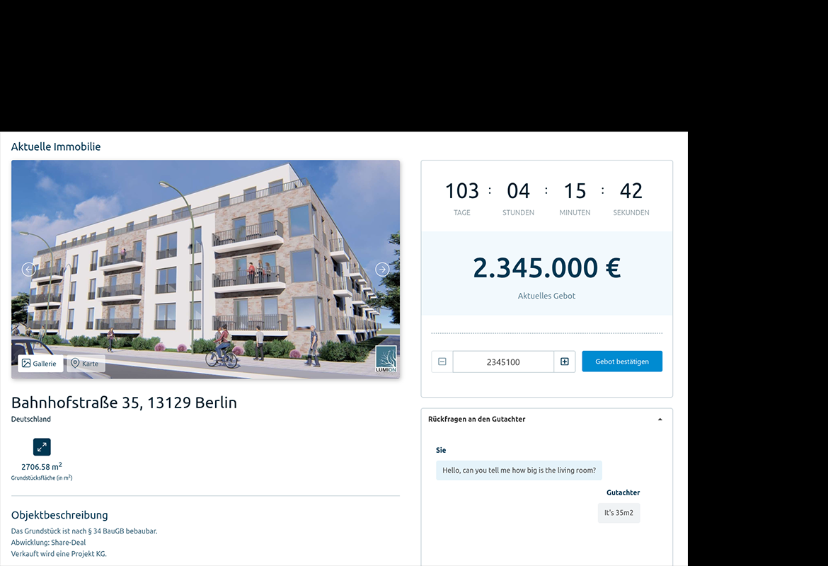 Real-time real estate auction site. REST API, WebSockets, Laravel, Vue and Inertia based.